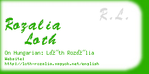 rozalia loth business card